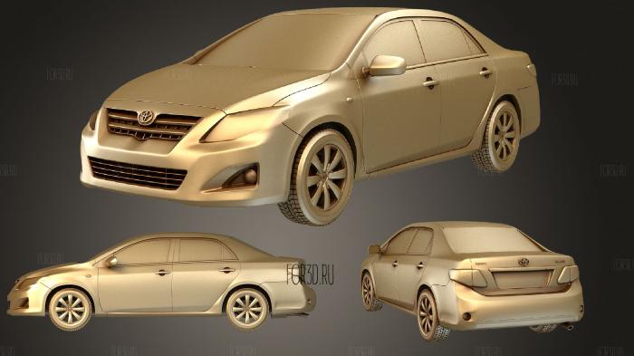 Toyota Corolla 2010 stl model for CNC